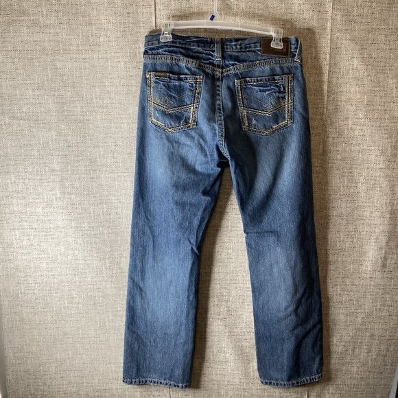 Ariat M5 Jeans Mens Size 35x32 Blue Denim Straight Fit/ Straight Leg Faded - Picture 12 of 12